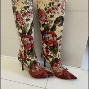 Dolce and Gabbana Floral Boots
